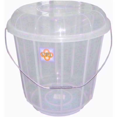 CLEAR PLASTIC BUCKET WITH LID 25 LITRE. 786326 \\\KD12163