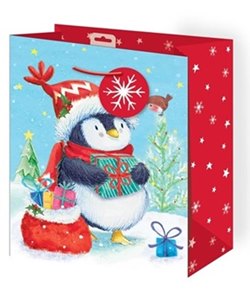 CUTE PENGUINS MEDIUM GLITTER BAG. XBNPGM \\\KD12235