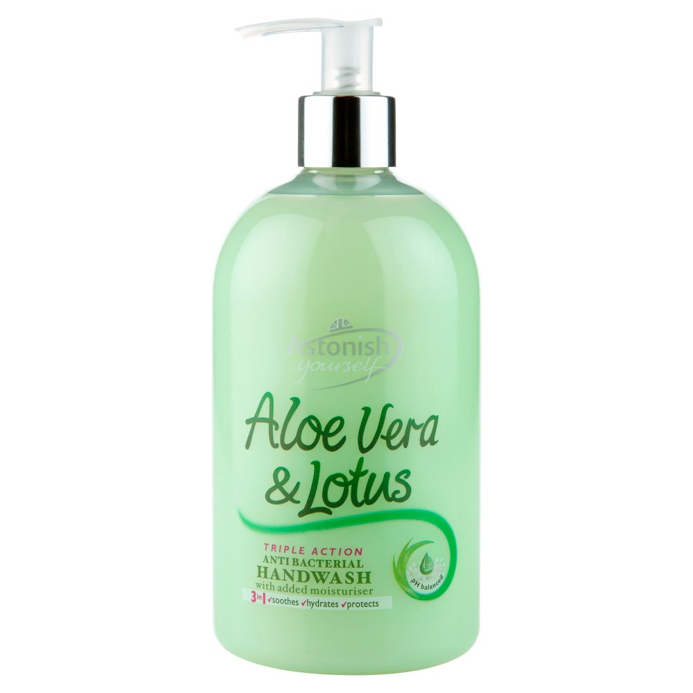 ASTONISH ALOE VERA & LOTUS HANDWASH WITH VITAMIN E 500ML. C4660 \\\KD12254