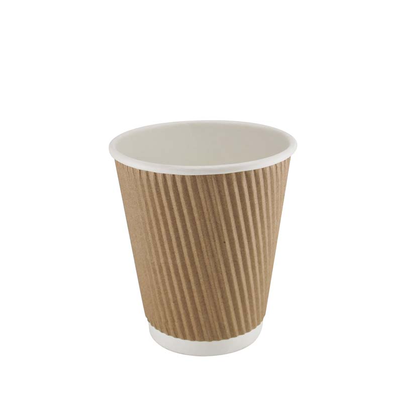 BROWN KRAFT RIPPLE WALL HOT DRINK 25 CUP (227ML / 8OZ). 10441.08 \\\KD12256