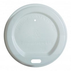 WHITE SIP THROUGH DOMED LID FOR 8OZ PAPER CUPS 100/PK. 10451.08 \\\KD12261
