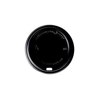 BLACK SIP THROUGH DOMED LID FOR 12OZ 16OZ PAPER CUPS 100 PCS. 1045016 \\\KD12264