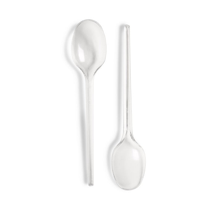WINDZER PREMIUM QUALITY REUSABLE PLASTIC CLEAR DESSERT SPOONS 100/PK. 10062.03 \\\KD12275
