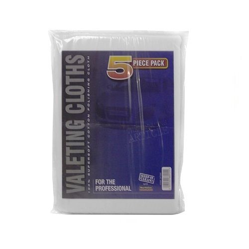 LINT FREE VALETING CLOTH 5 PER PACK. OPT500 \\\KD12288