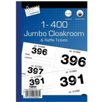 400 JUMBO CLOAKROOM RAFFLE TICKETS. 8003 \\\KD12302