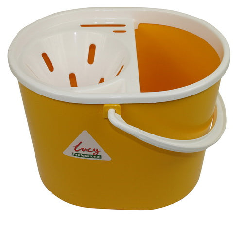 LUCY EXTRA TOUGH MOP BUCKET WITH SIEVE - YELLOW. L1405294 \\\KD12324