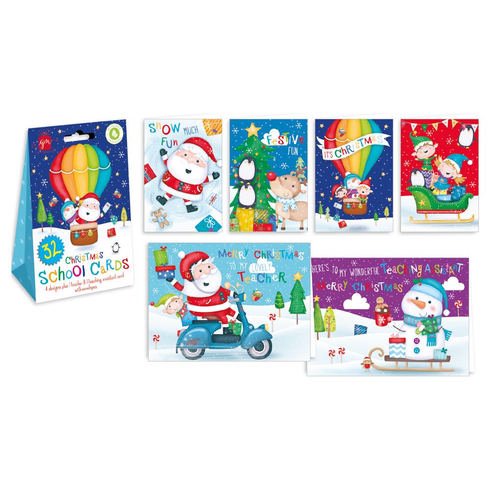 GIFTMAKER CHRISTMAS SCHOOL GREETING CARDS - NOVELTY CHARACTERS. GC401 \\\KD12418