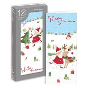 12 CHRISTMAS PORTRAIT GREETINGS CARDS - WHIMISCAL. XAGGC908 \\\KD12421