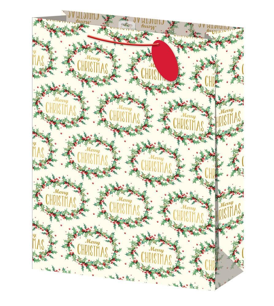 CHRISTMAS FOLIAGE EXTRA LARGE GIFT BAG. XAGGBX137 \\\KD12426