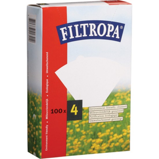 100 KITCHEN CRAFT BLEASED COFFEE FILTER PAPERS SIZE 4. PAPFILB \\\KD12456
