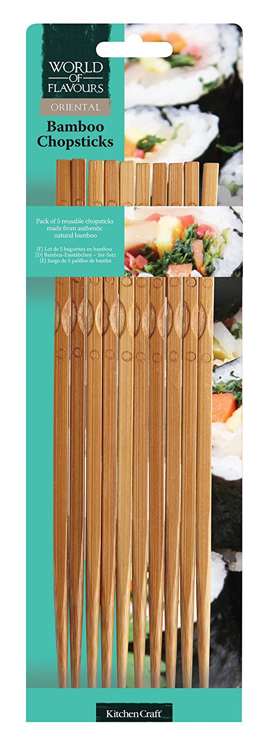 KITCHEN CRAFT ORIENTAL BAMBOO CHOPSTICKS 10/PK. KCORSTICK \\\KD12470