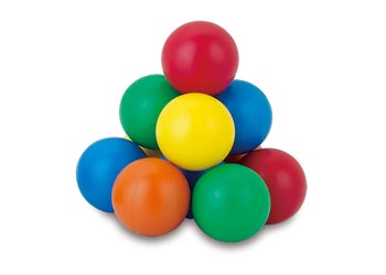 10 MULTICOLOURED PLAY BALLS - 7CM. DGI1947A \\\KD12481