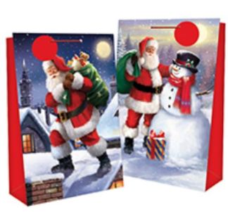 TRADITIONAL CHRISTMAS SANTA SUPER JUMBO GIFT BAG. 8651 \\\KD12483