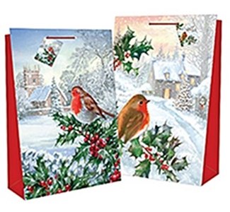 JUMBO GIFT BAG TRADITIONAL ROBINS. 8807 \\\KD12488