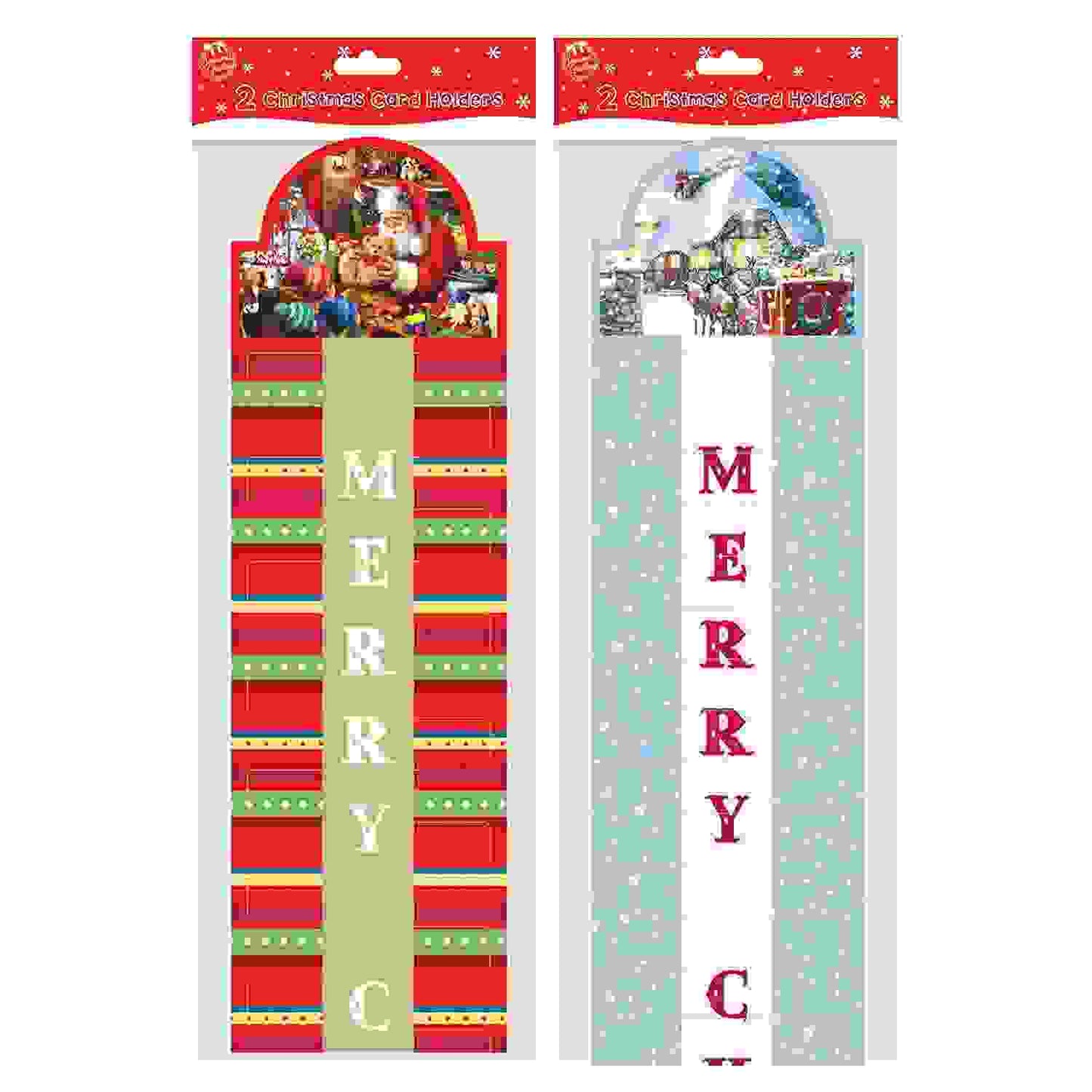 2 CHRISTMAS GREETINGS CARDS HOLDER - TRADITIONAL DESIGN. 322317 \\\KD12492
