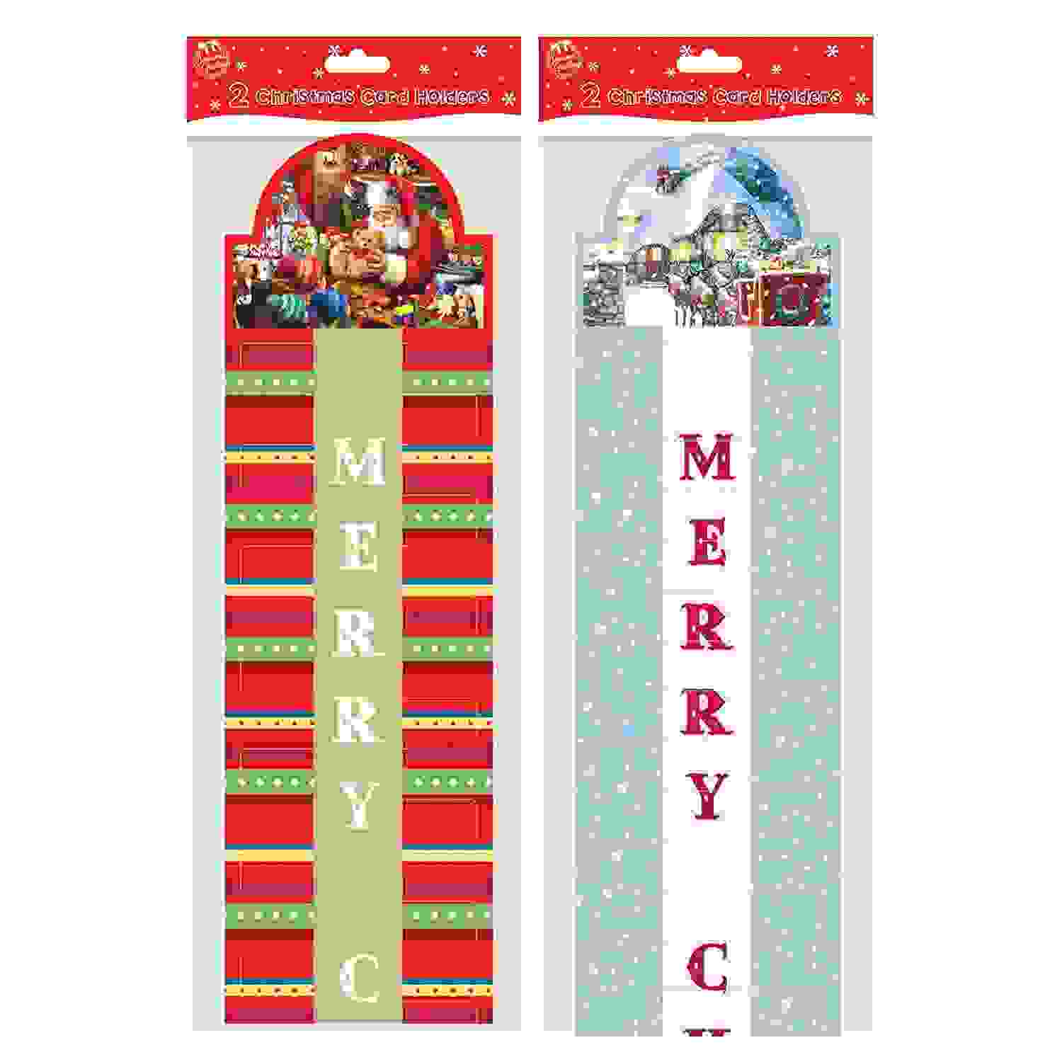 2 CHRISTMAS GREETINGS CARDS HOLDER - TRADITIONAL DESIGN. 322317 \\\KD12492