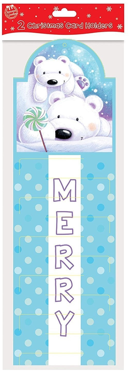 2 CHRISTMAS GREETINGS CARDS HOLDER - CUTE DESIGN. 322217 \\\KD12493