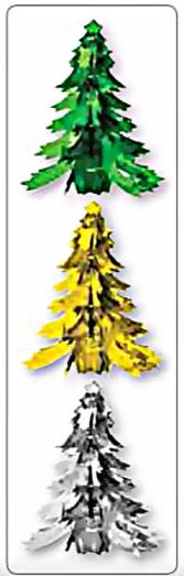 CHRISTMAS TREE FOIL DECORATION. XDFTRE \\\KD12507