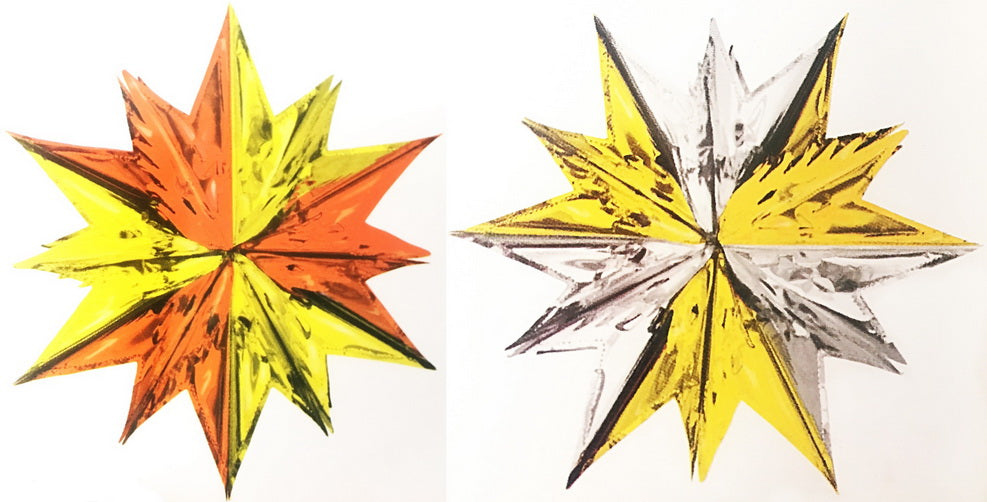 CHRISTMAS TWO TONE FOIL STAR DECORATION. XDFSSB \\\KD12509