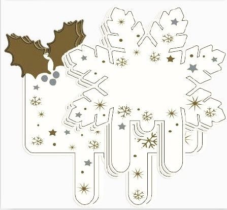 CHRISTMAS 8 TRADITIONAL PLACE CARD WITH PARTY CONFETTI. XPACNCT \\\KD12511