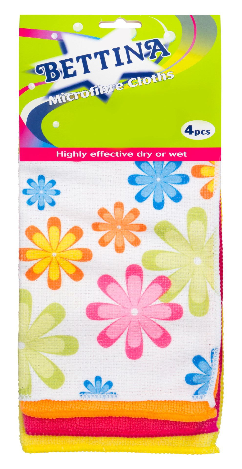 4 BETTINA MICROFIBRE CLOTHS. B2034 \\\KD12563