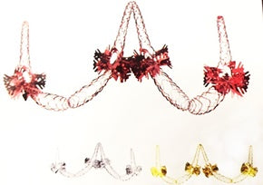 2 PACK SNOWFLAKE FOIL GARLAND ASSORTED COLOUR. HBA019 \\\KD12580