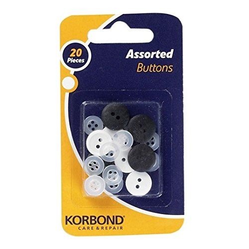 KORBOND ASSORTED BUTTONS 20PCS. K110165 \\\KD12648