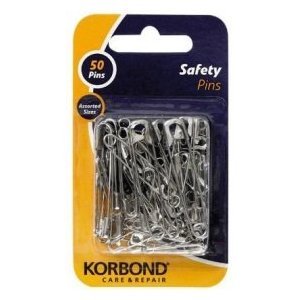 KORBOND PACK OF 50 ASSORTED SAFETY PINS. K110191 \\\KD12672