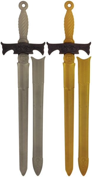 ASSORTED GOLD / SILVER KNIGHT SWORD 66CM. B36004 \\\KD12723