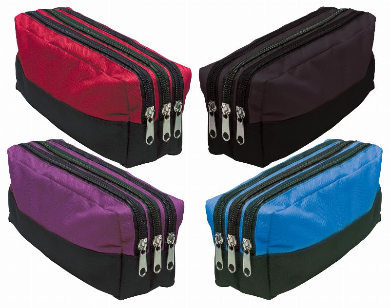 TIGER TRIPLE ZIP RECTANGULAR PENCIL CASE. T301925 \\\KD12749