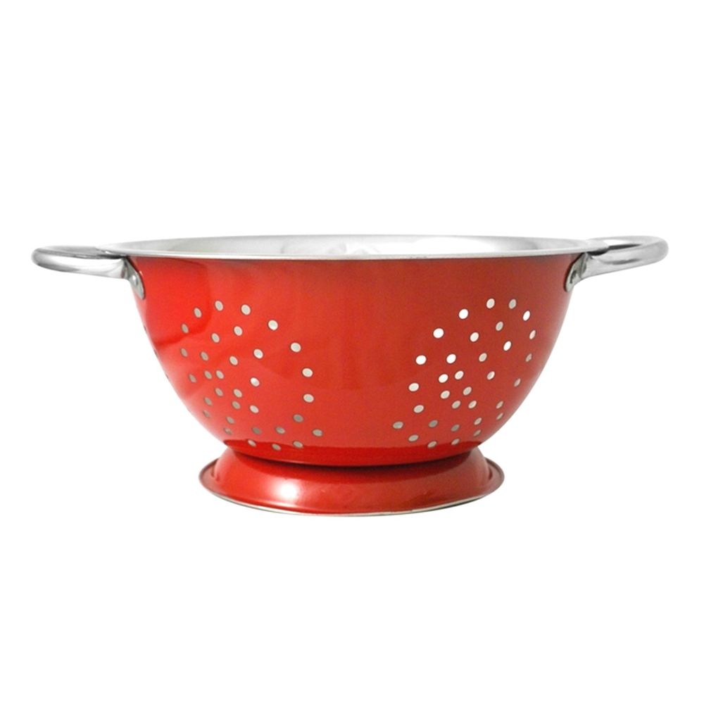 STAINLESS STEEL COLANDER RED 24CM. 003062R \\\KD12796