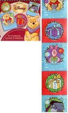 50 DISNEY WINNIE THE POOH CHRISTMAS LABLES & STICKERS. X11TT1505 \\\KD12797