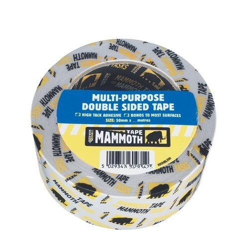 MAMMOTH MULTI PURPOSE DOUBLE SIDED TAPE 50MM X 10M. 2DOUBLEDY10 \\\KD12811