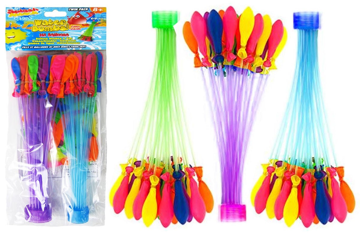 TWIN AUTO WATER BALLOON BOMB PACK 74/BALLOONS (TOTAL 148 BOMBS). PI319021 \\\KD12818