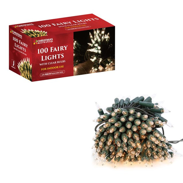100 SHADELESS CLEAR FAIRY LIGHTS. BML75220 \\\KD12871