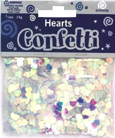 VALENTINE LOVE IRIDESCENT HEART CONFETTI. EWH6I \\\KD12876
