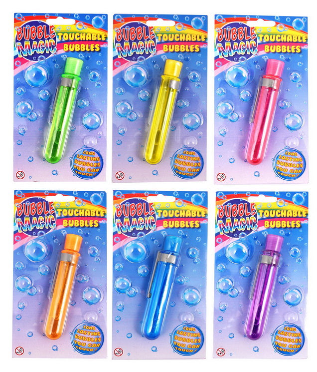 BUBBLE MAGIC TOUCHABLE BUBBLE TEST TUBES 32ML ASS COLOURS. R01749 \\\KD13017