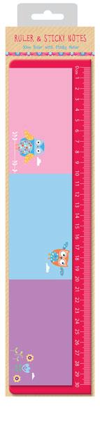 OWL DESIGNED STICKY NOTES WITH RULER 30CM. OWYL \\\KD13025