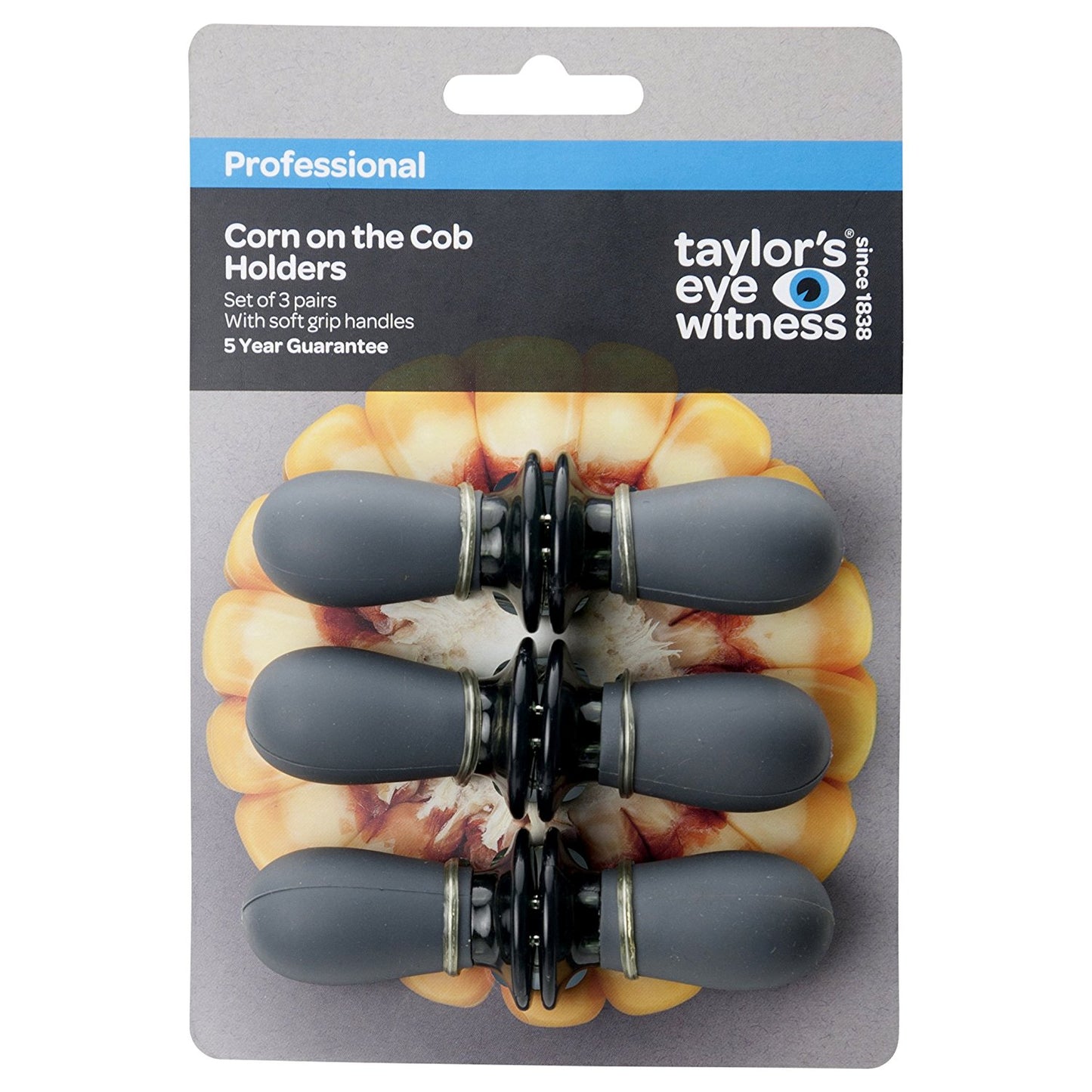 TAYLORS EYE WITNESS CORN ON THE COB HOLDERS 3 PAIRS. QF007 \\\KD13078