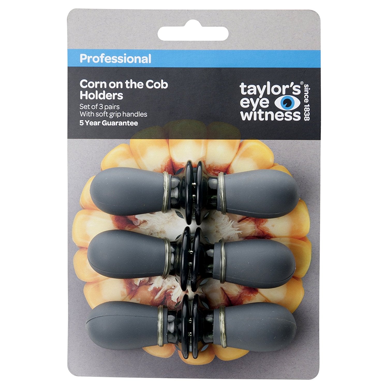 TAYLORS EYE WITNESS CORN ON THE COB HOLDERS 3 PAIRS. QF007 \\\KD13078