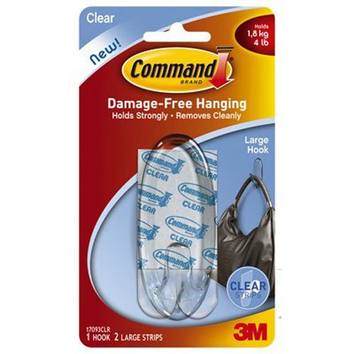 COMMAND LARGE CLEAR HOOKS. 17093CLR \\\KD13082