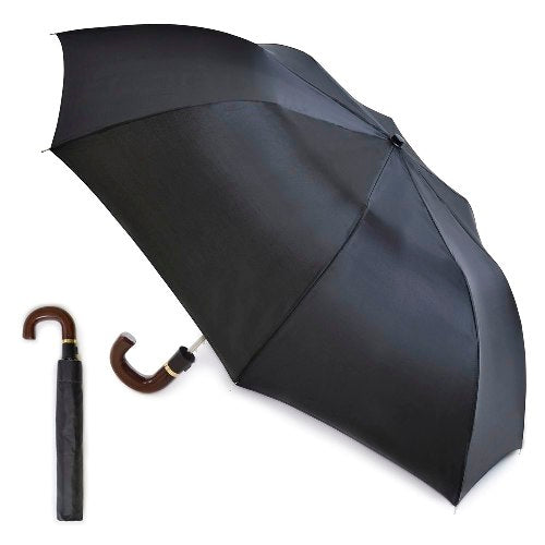 DRIZZLES DELUXE MENS AUTO FOLDING UMBRELLA BLACK. UU0098A \\\KD13103