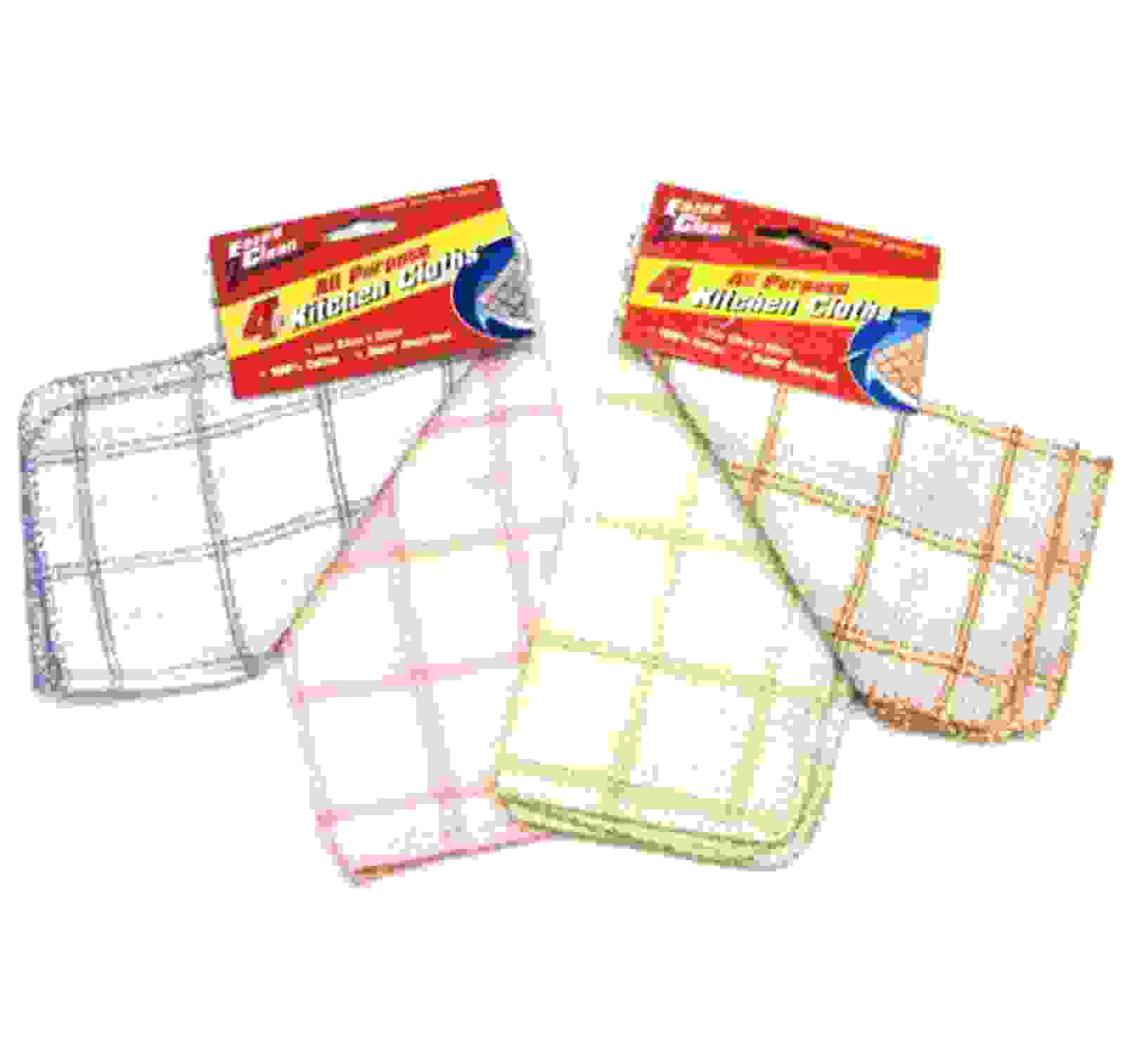 ALL PURPOSE KITCHEN CLOTHS 4/PK. PI183641 \\\KD13105