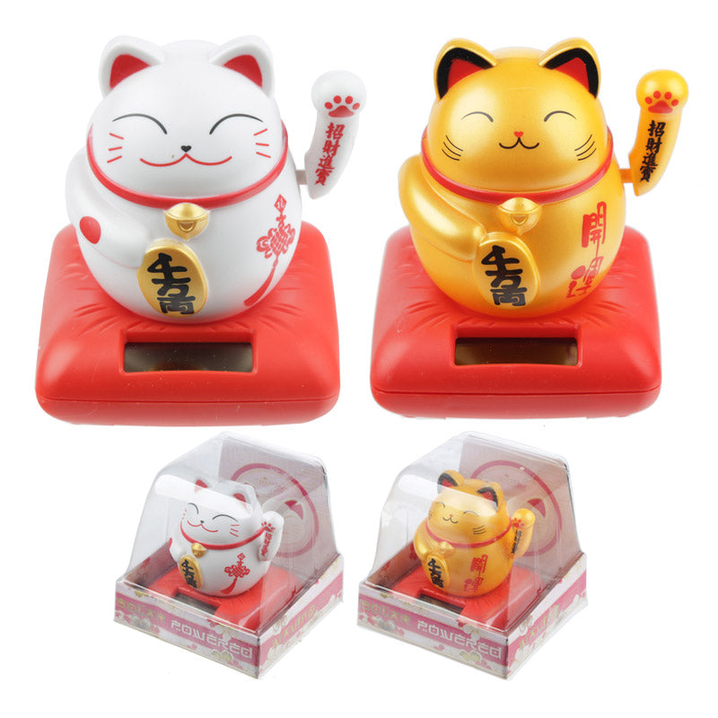 ASSORTED COLOUR WAVING CAT SOLAR PAL. FF26 \\\KD13121