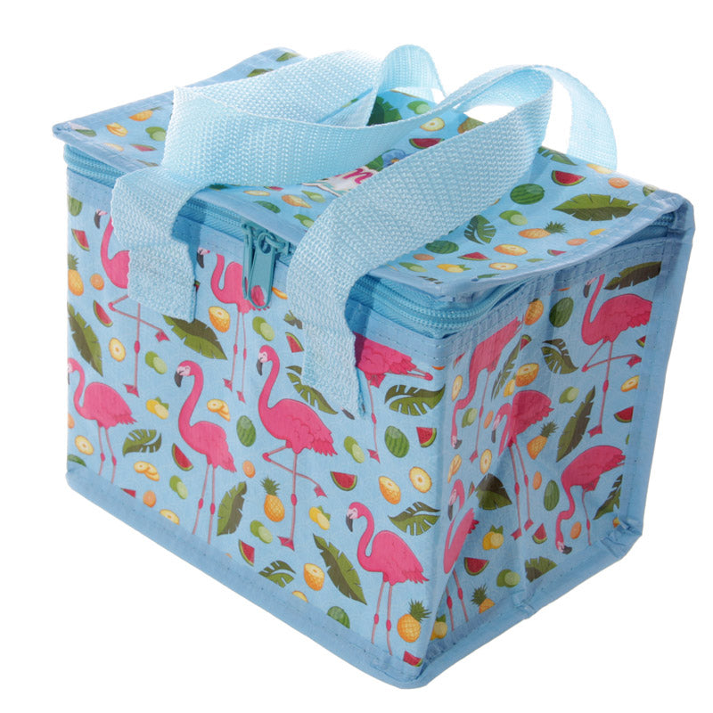 LAUREN BILLINGHAM FLAMINGO WOVEN COOL BAG LUNCH BOX. COOLB07 \\\KD13129