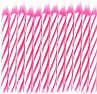 24 PINK BIRTHDAY CANDLES. 20844-P \\\KD13162