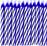 24 BLUE BIRTHDAY CANDLES. 20847-B \\\KD13163