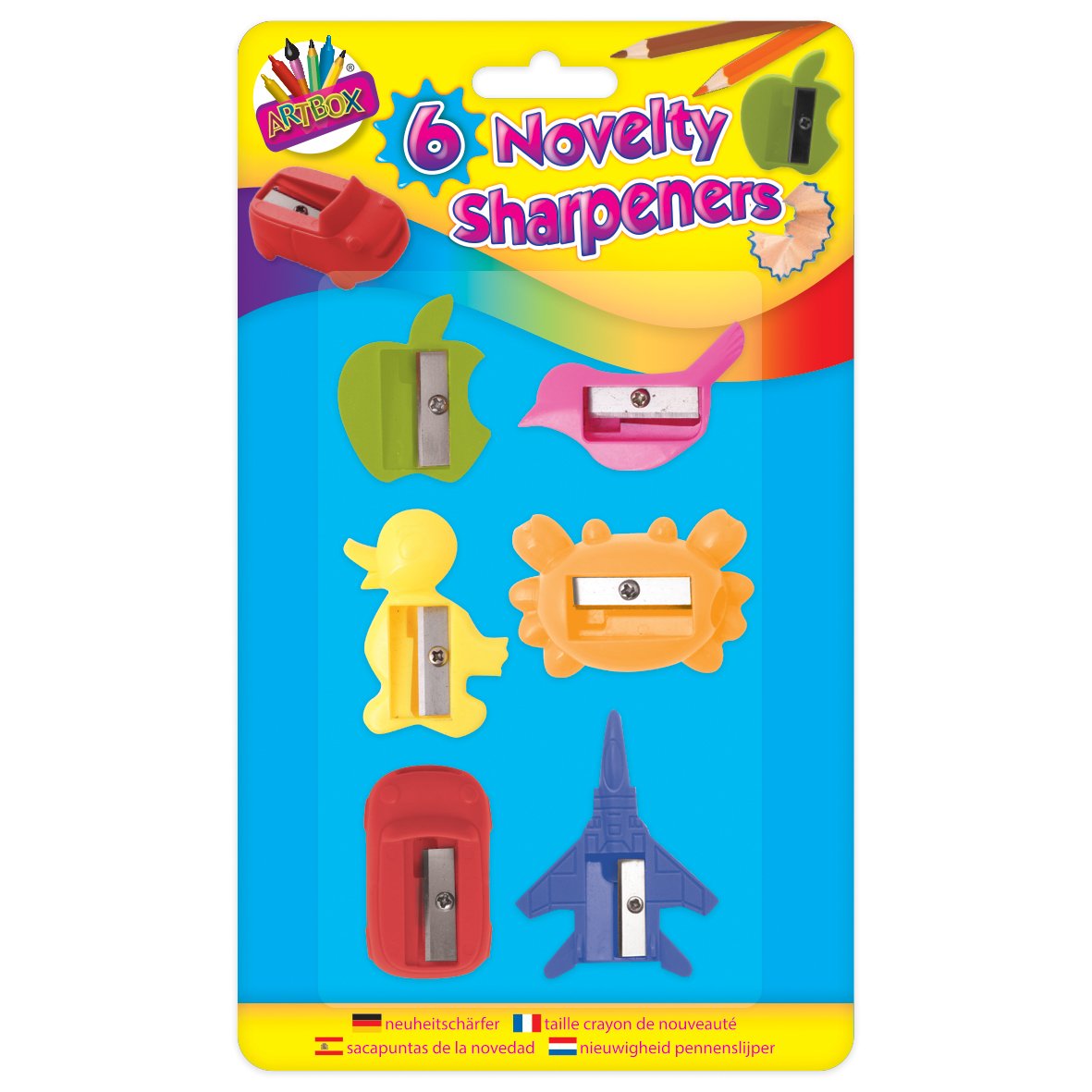 6 PARTY FUN NOVELTY  SHARPENERS. 1078 \\\KD13179