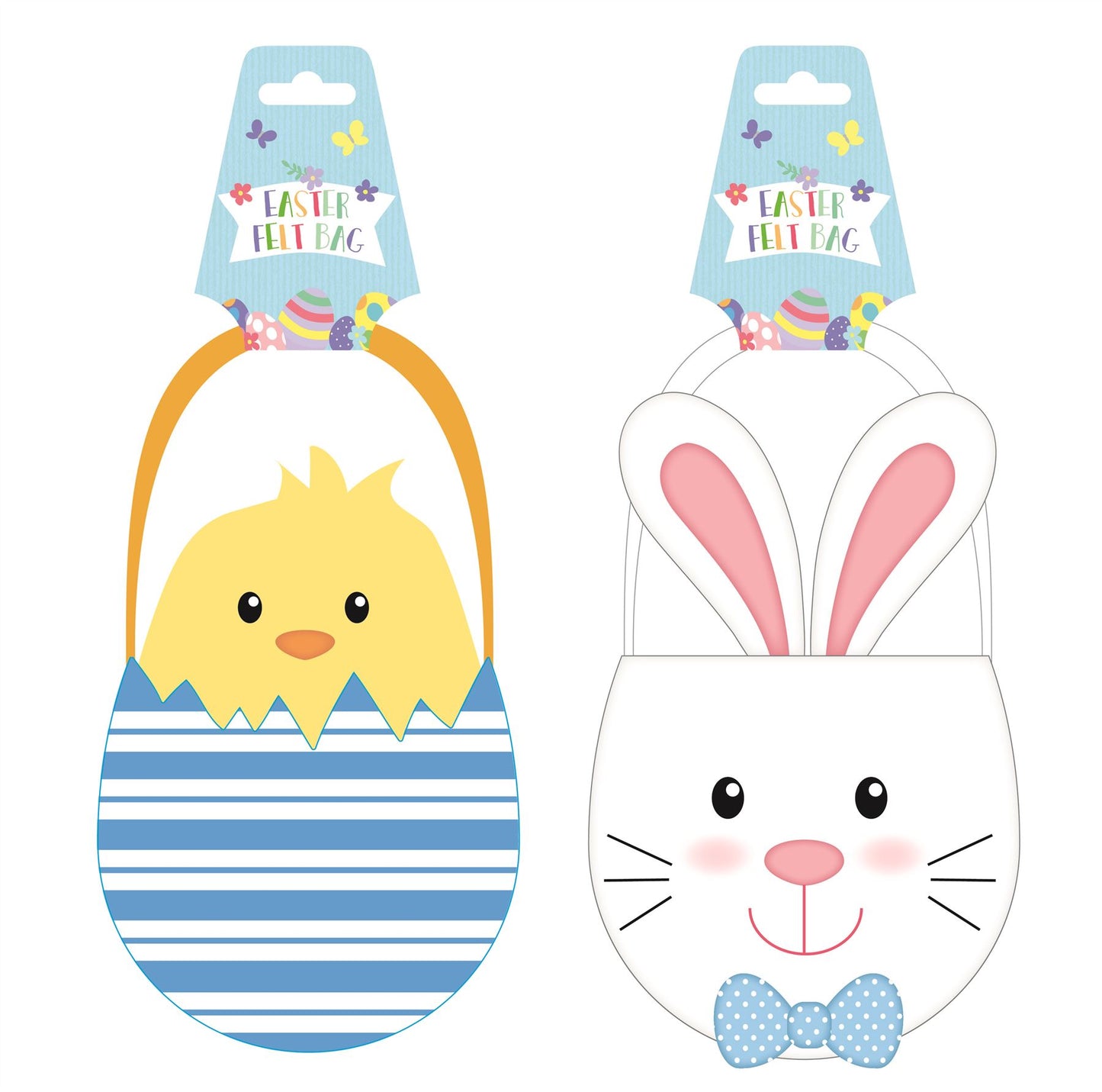 EASTER PARTY FELT BAG BUNNY / CHICK. 24459-FB \\\KD13183