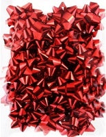 20 RED METALLIC BOWS. X-20070-B \\\KD13246